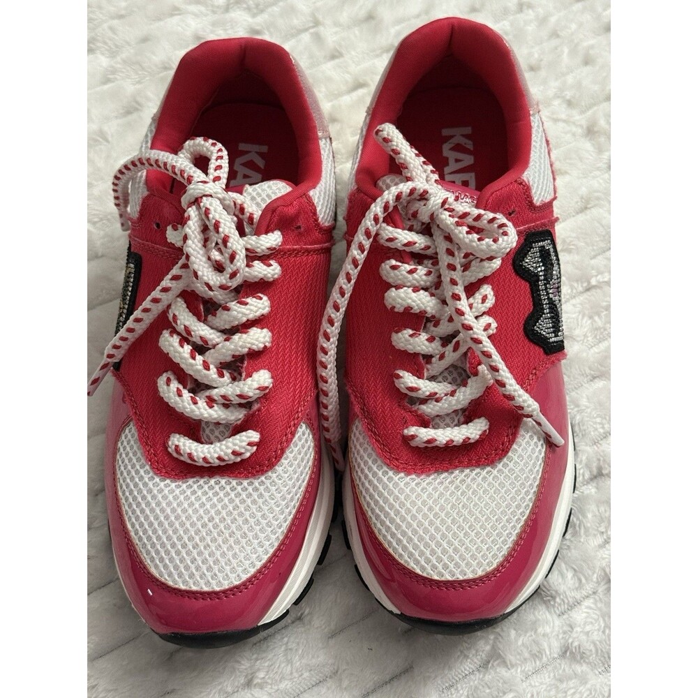 KARL LAGERFELD WOMEN SNEAKERS MAYU KL155678 WHTBERRY Size:7.5